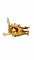 Broche Broche petit Lion en or jaune 18 carats et saphirs 58 Facettes