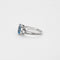 Bague 62 Bague en or gris et pierre bleue 58 Facettes