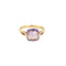Bague 56.5 Bague en or jaune, améthyste, saphirs rose 58 Facettes CLA0433
