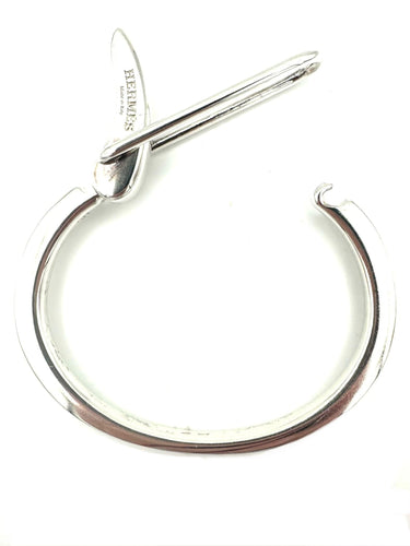 Bracelet HERMES. Collection "Clic argent", bracelet argent 925/00 58 Facettes
