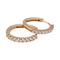 Paire de petites créoles en or rose, diamants. 58 Facettes 34289
