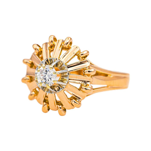 Bague 56 Bague Or rose, Or blanc Diamant 58 Facettes 4830442CN