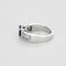 Bague 53 Bague jonc or gris, saphir et diamants 58 Facettes EB2