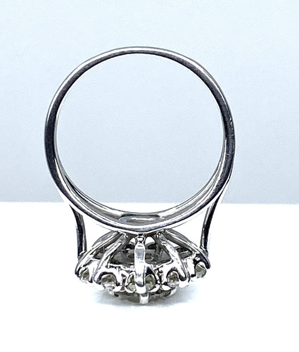 Bague 49.0 Bague marguerite en or blanc 18 carats en diamants 58 Facettes AB259