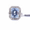 Bague 55 BAGUE EN OR BLANC 18 KT - AIGUE-MARINE ET DIAMANTS - ART DÉCO' 58 Facettes