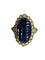 Bague 54 Importante Bague Or Jaune Saphirs Princesse Diamants 58 Facettes LOT 6315