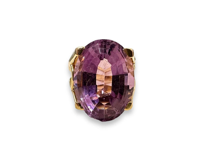 Bague 58 Bague en or jaune et améthyste 58 Facettes 456001