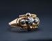 Bague Bague de style Art Déco en Or Jaune 18 Carats avec Trois Diamants de 0,7 Carat 58 Facettes