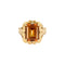 Bague 53,5 Bague cocktail en or jaune et pierre jaune de synthèse 58 Facettes LIS18612