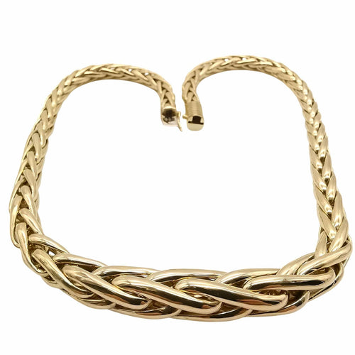 Collier Collier maille palmier en or jaune 58 Facettes