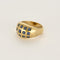 Bague 59,5 Bague jonc en or jaune et saphirs calibrés 58 Facettes MONTE0238