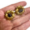 Boucles d'oreilles PENDIENTES DISEÑO CONTEMPORÁNEO SIGLO XX de ORO 18 kts con ZAFIROS 58 Facettes Q135B (950)