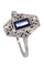 Bague 53 Bague art-déco saphir et diamant 58 Facettes 085851