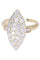 Bague 52 Marquise pavage diamants 58 Facettes 084471