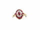 Bague 53 Bague or jaune 750 mil et rubis 58 Facettes