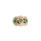 Bague 54 Bague ancienne en or rose, ornée d'émeraudes et de diamants taille rose, époque victorienne, vers 1880 58 Facettes