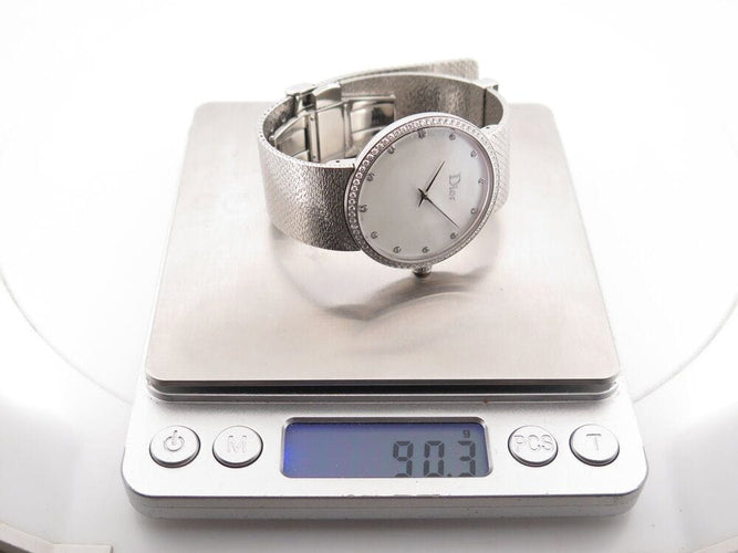 Montre montre la d de DIOR satine cd043115 36mm acier diamants quartz 58 Facettes 266097