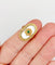 Bague 50.5 Bague marquise vintage or plaque de nacre, marguerite, émeraude et diamants 58 Facettes A03995