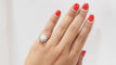 Bague 51 Bague vintage en or blanc, perle de culture et diamants 58 Facettes 32084