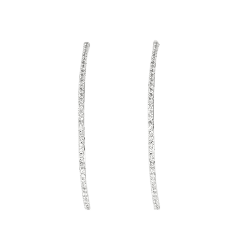 Boucles d'oreilles Messika Boucles d'oreilles Gatsby en Or blanc 18k 58 Facettes 250325