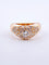 Bague 56 Bague ondulée en or jaune, diamants 58 Facettes