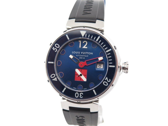 Montre montre LOUIS VUITTON tambour diver q103f automatique 39 mm acier 58 Facettes 266119