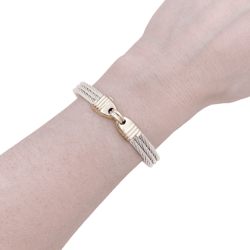 Bracelet Bracelet vintage Fred, "Force 10", or et acier. 58 Facettes 34530
