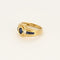 Bague 49 Bague en or jaune, saphir et diamants 58 Facettes SAI0750