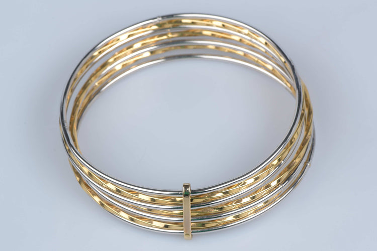 Bracelet Bracelet semainier en or blanc et jaune 58 Facettes brsemainier-105