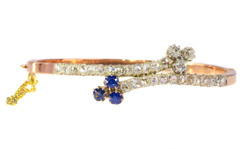 Bracelet Traverser les époques : la grandeur d'un bracelet en saphir victorien 58 Facettes 21182-0525