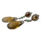 Boucles d'oreilles Boucles d'oreilles de style Art Déco en platine sterling avec diamants, émeraude et citrine. 58 Facettes CH41
