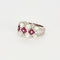 Bague 54 Bague Jonc Or Blanc Nacre et Rubis 58 Facettes