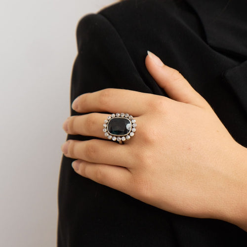 Bague 61 Bague Platine Saphir & Diamants 58 Facettes ALGU09
