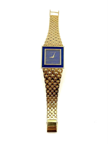 Montre SCHLEGEL & PLANA / GAY Frères - Importante montre vintage or jaune et lapis 58 Facettes