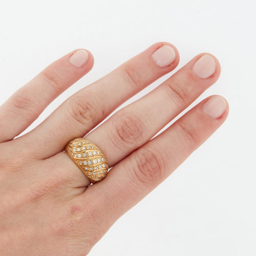 Bague 53 BAGUE OR JAUNE 18 CARATS 58 Facettes REF 5006/14