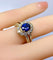 Bague 52 Bague marguerite en or jaune 18 carats, saphir et diamants 58 Facettes AB494