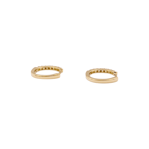 Boucles d'oreilles Boucles d'oreilles créoles, or jaune, diamants. 58 Facettes 34286