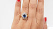 Bague 52 Bague Pompadour en or jaune, saphir et diamants 58 Facettes 32521