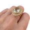 Bague 54 Bague au design contemporain, design classique en or 18 carats avec diamants et aigue-marine. Pièce française (Bordeau). 58 Facettes Q218A
