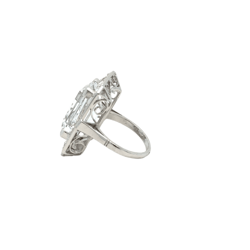 Bague 51 Bague or blanc oxyde de zirconium et diamants 58 Facettes 1.0000076/3