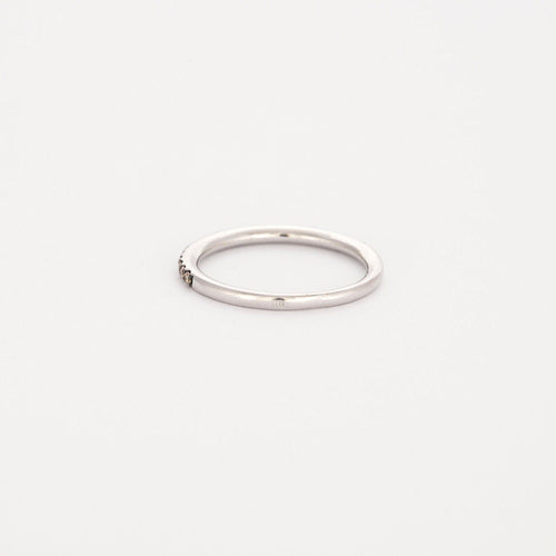 Bague 56 Demie alliance or blanc diamants bruns 58 Facettes 311919