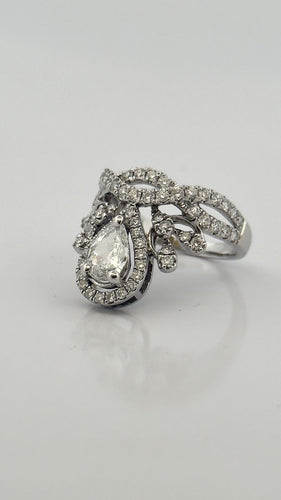 Bague en or  blanc 18 carats et diamants