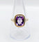 Bague 60 Bague cocktail vintage or jaune améthyste de 2,30 carats sertis clos (circa 1970) 58 Facettes A05476