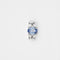 Bague 54 Bague or blanc saphir bleu diamants 58 Facettes