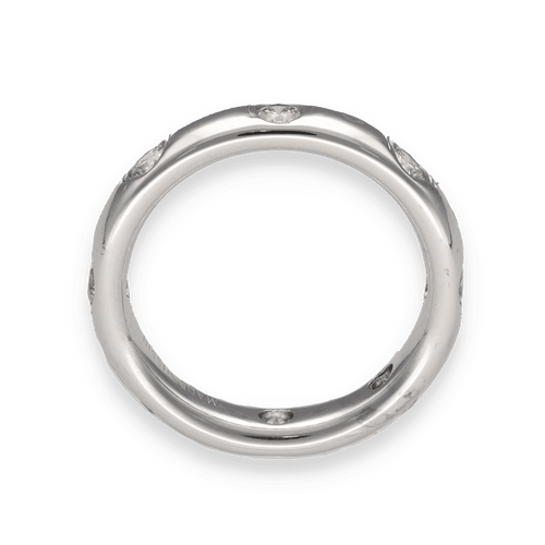 Bague Alliance Mauboussin en or gris 18K massif – 0,50 ct de diamants G-VS – Taille 52 – Vers 1980 58 Facettes