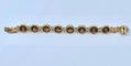 Bracelet Bracelet en or 18 carats sertie de 9 améthystes en cabochon 58 Facettes AB88