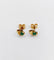 Boucles d'oreilles Puces d'oreilles or jaune et émeraudes 58 Facettes B01015