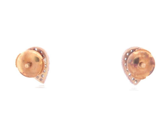 Boucles d'oreilles boucles d'oreilles DJULA grandes poires or rose 18k et diamants 0.34cts s 58 Facettes 269783