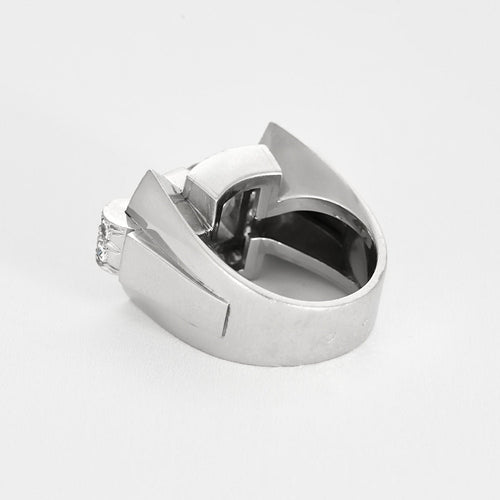 Bague 50 Spectaculaire Bague Art Déco en platine et diamant 2,54cts 58 Facettes 58FC7-1