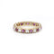 Bague 52 Alliance Américaine or jaune diamants et rubis 58 Facettes 190374R